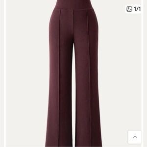 OGL High-Waisted Flare Pants in Deep Burgundy